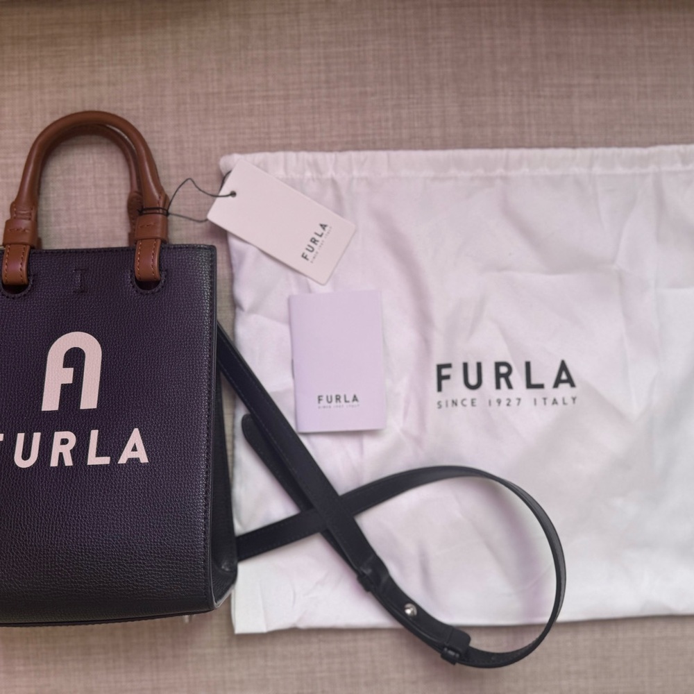 Furla Black and Brown Mini Bag